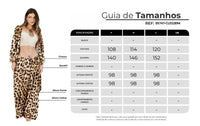 Calça Pantalona Animal Print Yacamim I6