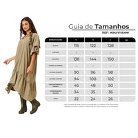 Vestido Midi De Viscolinho Com Pontas Verde Oliva Yacamim E23