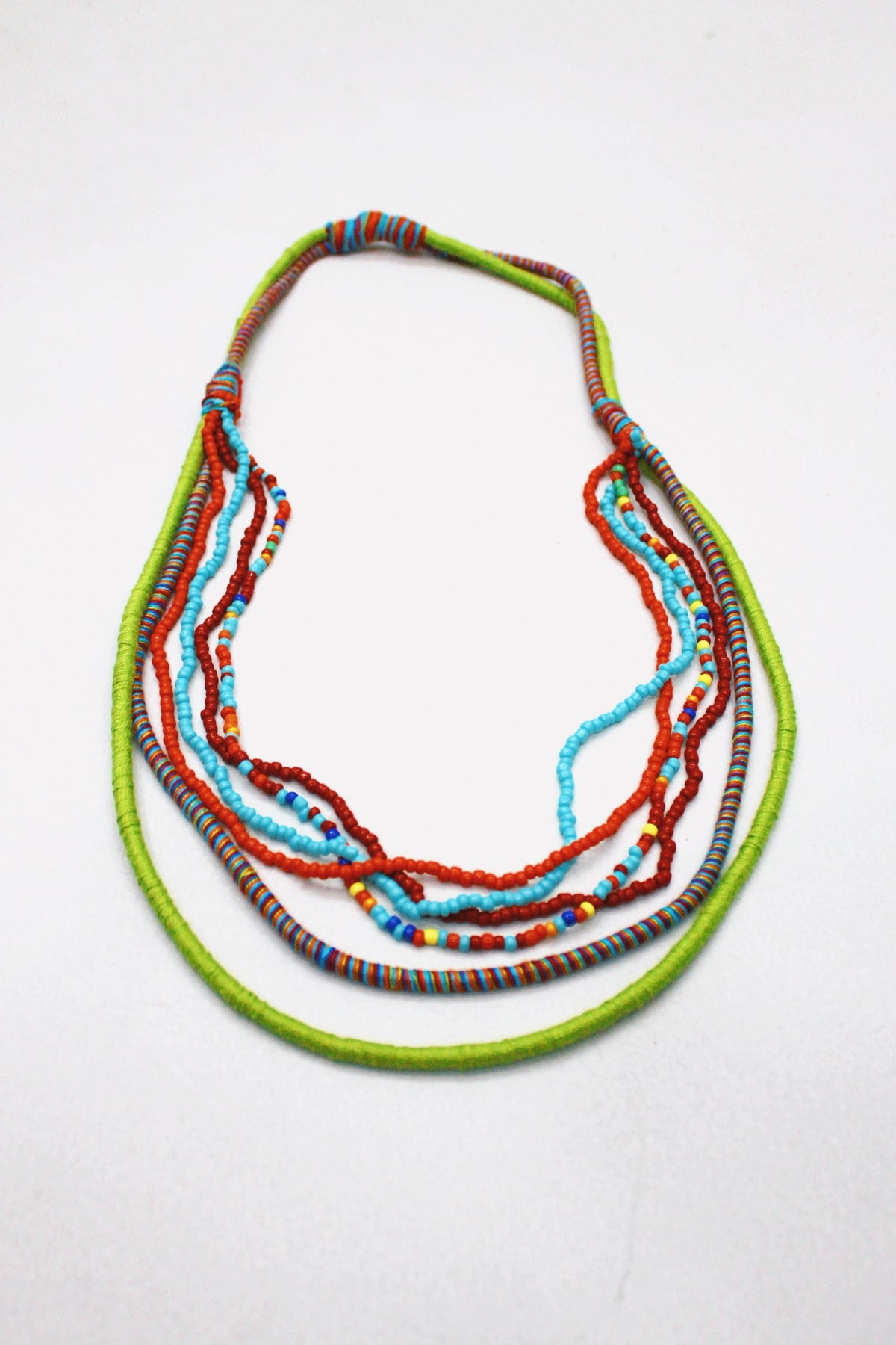 Colar Artesanal De Cordas Coloridas Yacamim #413