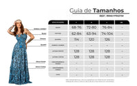Vestido Longo Azul Estampa Paisley Yacamim D1
