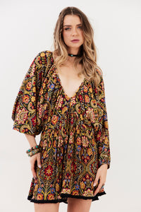 Vestido Curto Estampa Paisley Yacamim C27