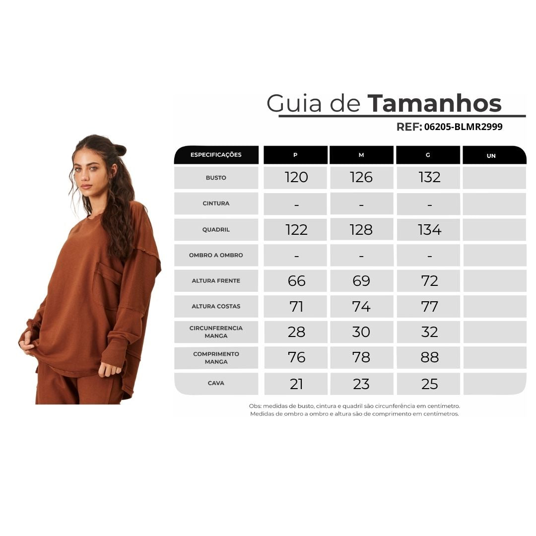 Blusa De Moletom Marrom Yacamim A3