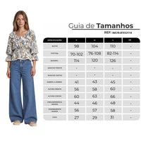 Bata Com Decote Em U Com Babados Branca Estampa Paisley Yacamim B10