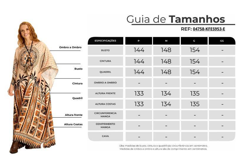 Kaftan Amplo Bege Estampado Yacamim J5