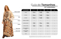 Kaftan Amplo Bege Estampado Yacamim J5