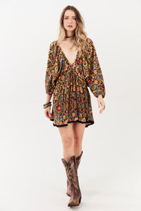 Vestido Curto Estampa Paisley Yacamim C27