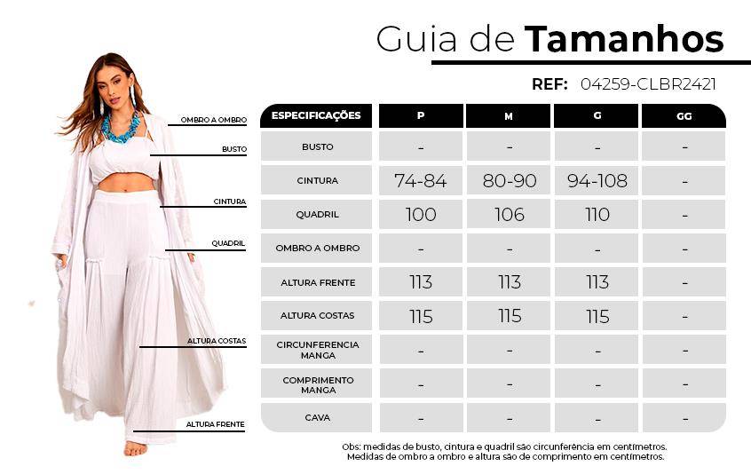 Calça Pantalona De Cintura Alta Branco Yacamim H2