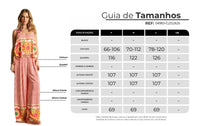 Calça Pantalona Com Elástico Vermelha Listrada Yacamim A33
