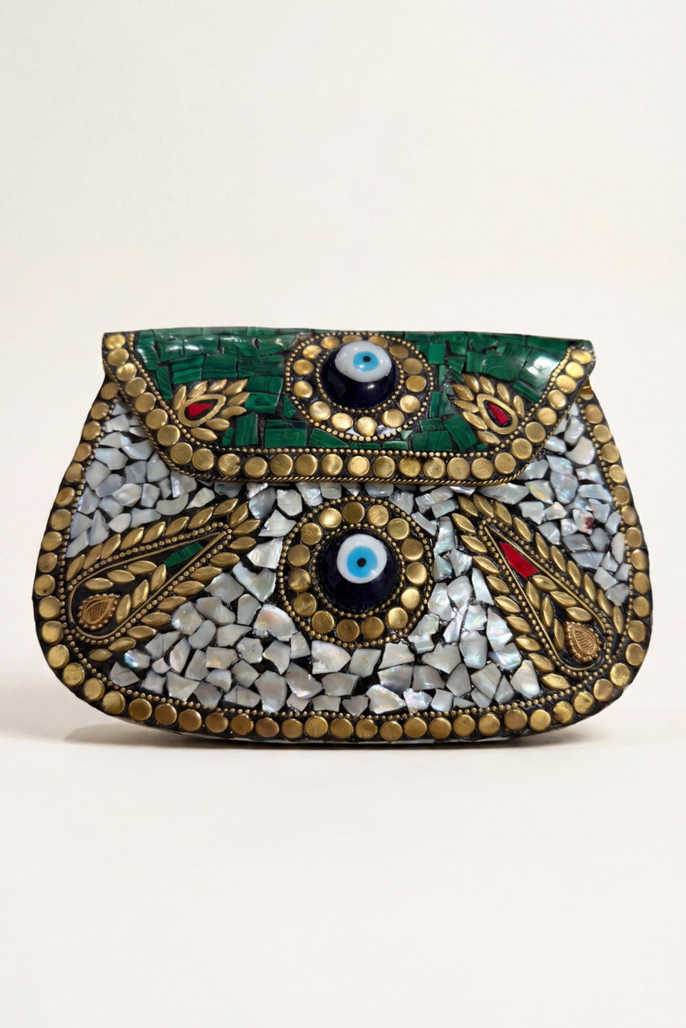 Bolsa De Mão Artesanal Mosaico Yacamim #1045
