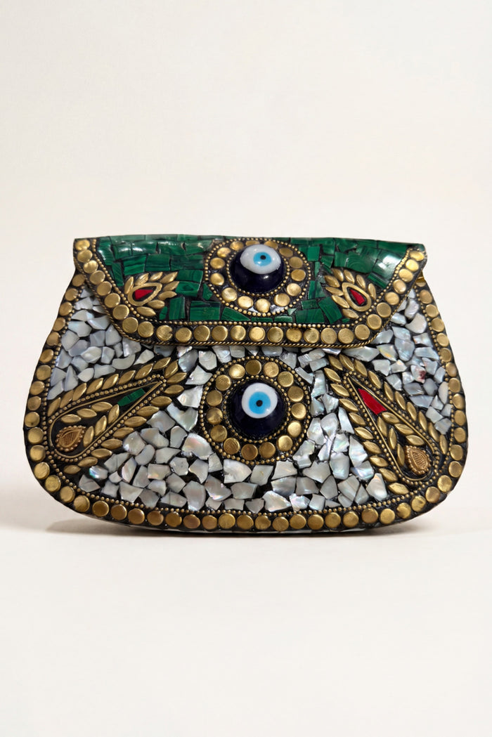 Bolsa De Mão Artesanal Mosaico Yacamim #1045