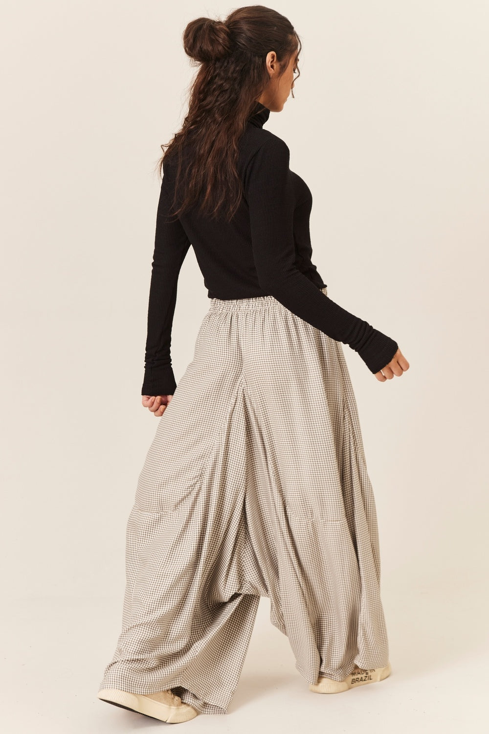 Calça Saruel Xadrez Com Bolsos Yacamim H4