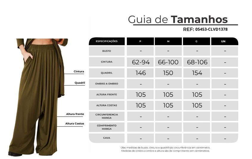 Calça Saruel Pantalona Verde Musgo Yacamim H1 Liso