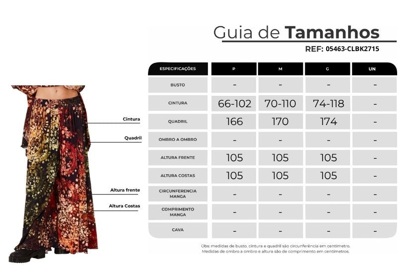 Calça Pantalona Estampa Digital De Batik Yacamim I10