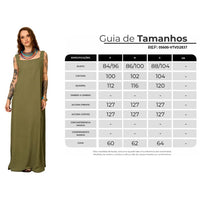 Vestido Longo De Alças Largas Com Fendas Verde Yacamim D10