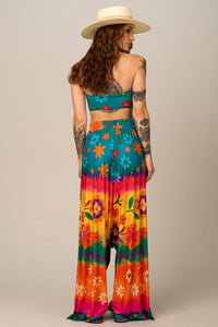 Calça Saruel Pantalona Colorida Estampada Yacamim G4