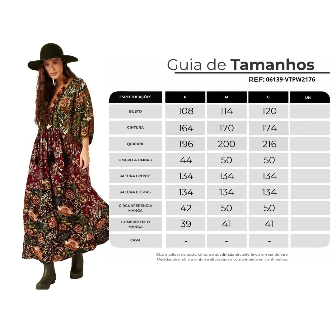 Vestido Longo Bordô E Verde Patchwork Yacamim E23