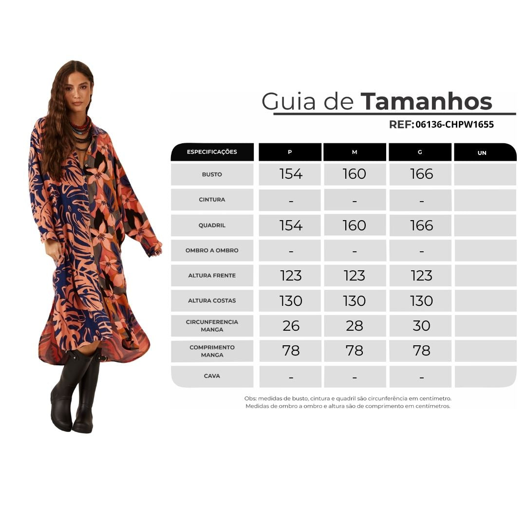Chemise Longa Rosé Patchwork Yacamim L1