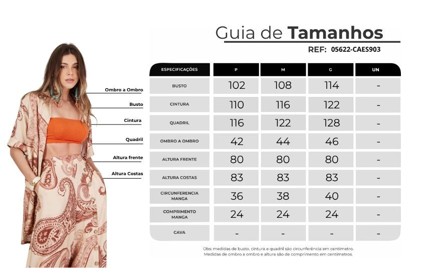 Camisa Ampla Bege Estampa Paisley Yacamim A35
