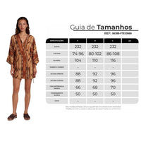 Vestido Curto Transpassado Marrom Estampado Coleção Peru Yacamim K4