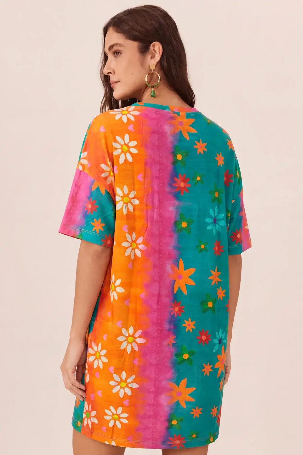 Camiseta Ampla Estampada Tiradentes Colorida Yacamim T4