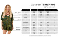 Bata Ampla Decote Ombro A Ombro Verde Patchwork Paisley Yacamim B1