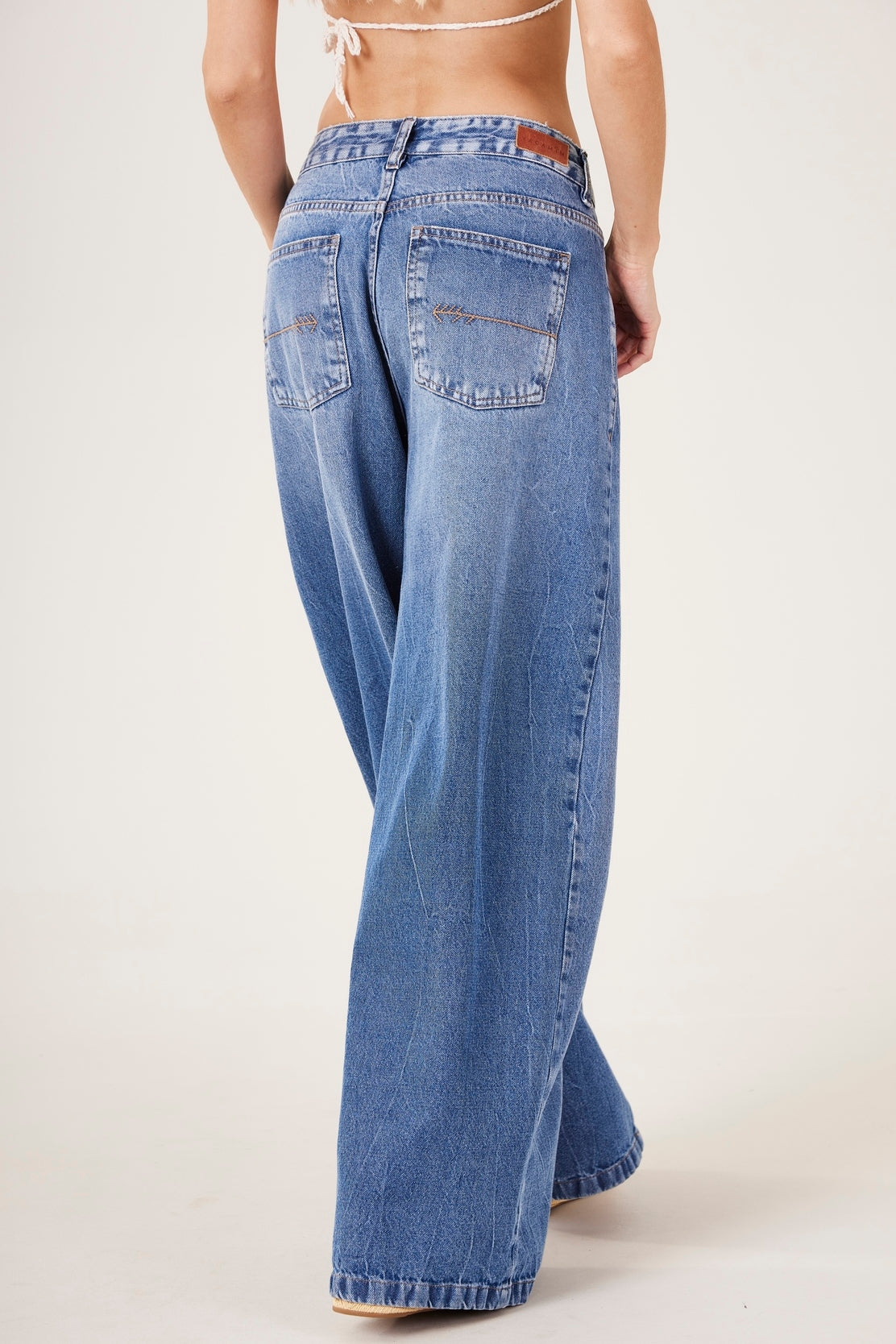 Calça Jumbo Azul Jeans Yacamim G2/3