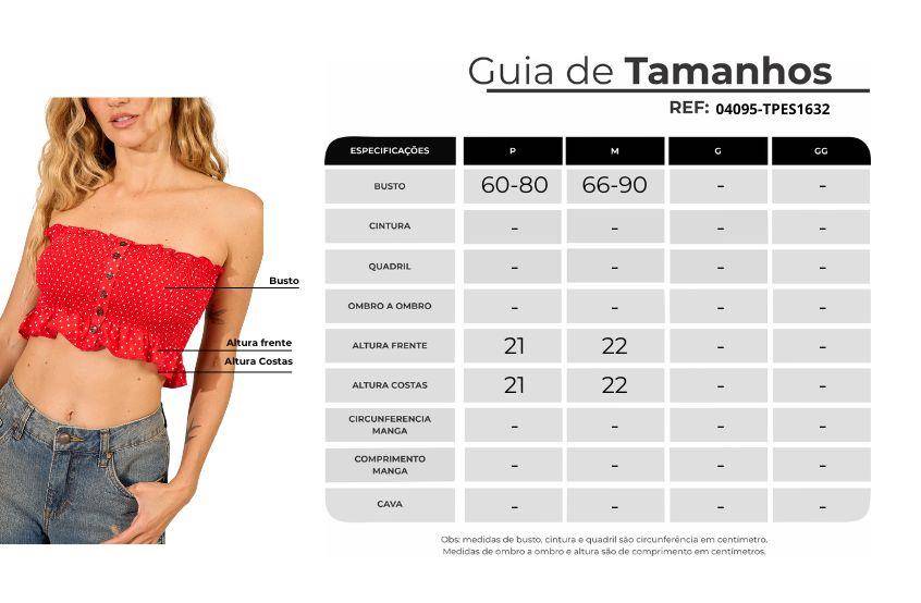 Top Cropped De Lastex Vermelho De Poá Yacamim I10