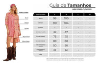 Chemise Composê Rosa Listrado Patchwork Yacamim