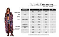 Kimono Longo Preto E Rosa Estampado Yacamim J6