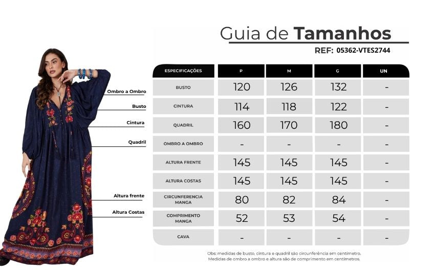 Vestido Longo Azul Marinho Estampa Cashmere Yacamim C11
