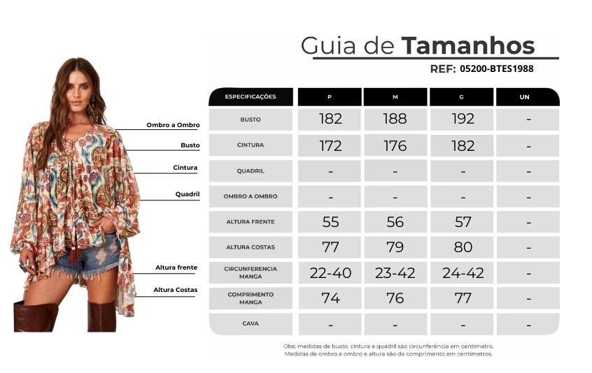 Bata Ampla De Tule Estampada Yacamim B14