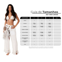 Calça Com Forro E Rendas Na Barra Branco Yacamim H4