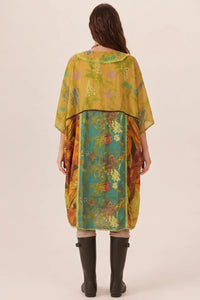 Kaftan Amplo Verde Patchwork Yacamim T7