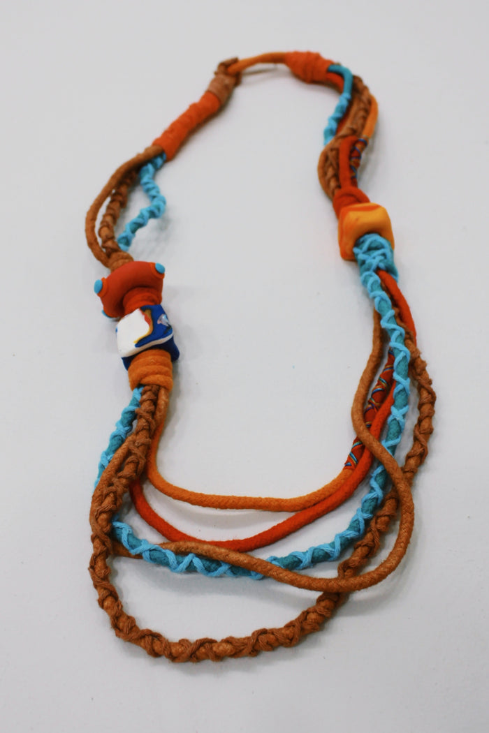 Colar Artesanal De Cordas Coloridas Yacamim #748