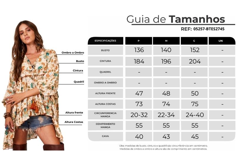 Bata Ampla Com Mangas Bufantes Bege Yacamim B24