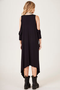 Vestido Curto Com Pontas Laterais Preto Yacamim C4 Liso