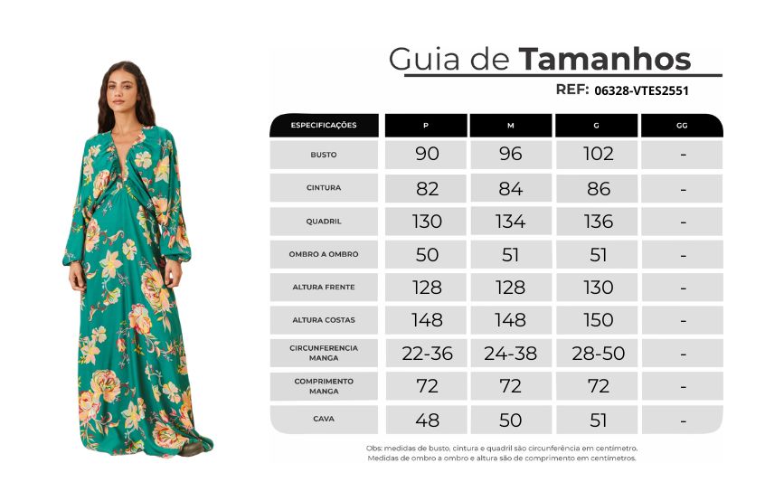 Vestido Longo Com Mangas Bufantes Verde Estampado Yacamim E4