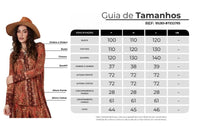 Bata Ampla Com Botões Terracota Estampa Paisley Yacamim B7