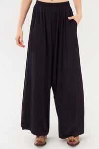 Calça Saruel Com Bolsos Preto Yacamim G10