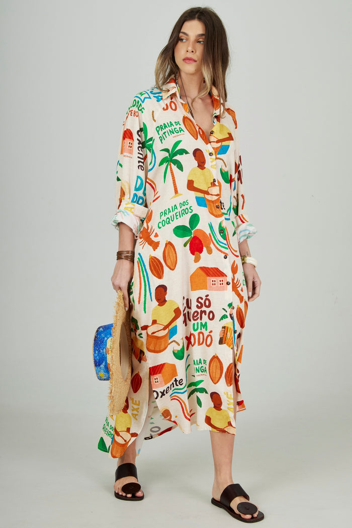 Chemise Midi Xodó Coleção Bahêa Yacamim Q6