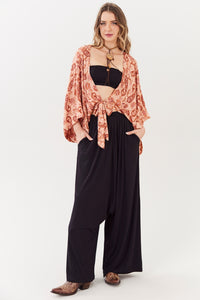 Calça Saruel Com Bolsos Preto Yacamim G10
