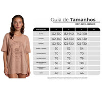 Blusa Básica Marrom Claro Estampada Nas Costas Coleção Peru Yacamim K15