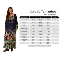 Vestido Longo Ombro A Ombro Azul Marinho Estampa Paisley Yacamim E18