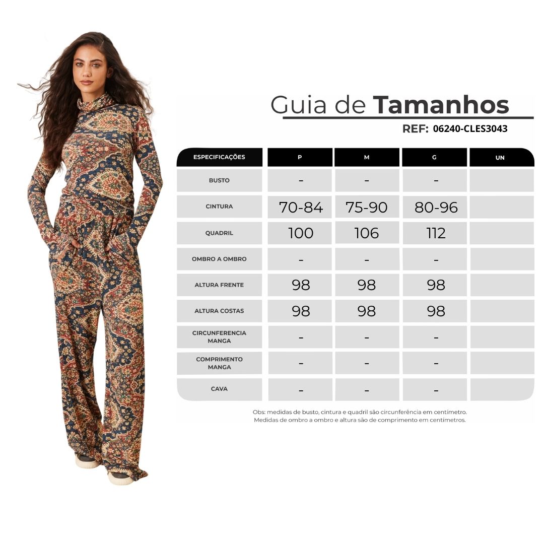 Calça Cintura Alta Detalhe De Toma Azul E Vermelha Estampada yacamim G1