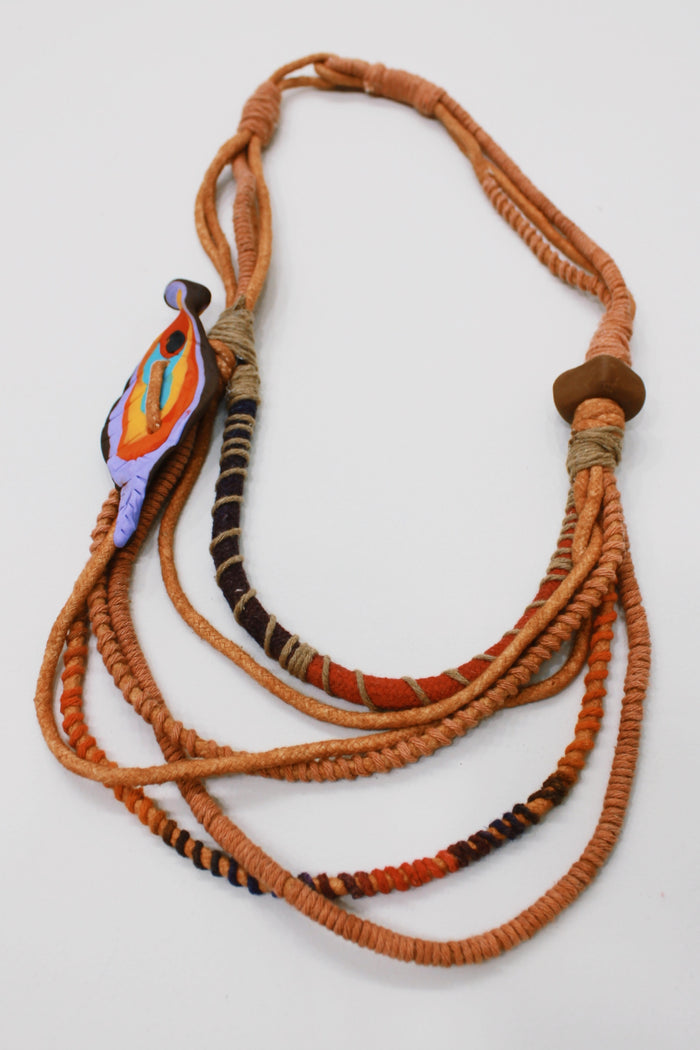 Colar Artesanal De Cordas Coloridas Yacamim #732