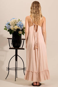 Vestido Mullet Com Alças Reguláveis Bege Yacamim E8