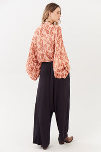 Calça Saruel Com Bolsos Preto Yacamim G10