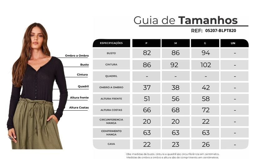 Blusa Básica Com Mangas Longas Justas Preta Yacamim B20 Liso