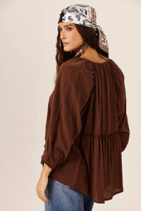 Camisa Gaze Marrakesh Marrom Yacamim S8