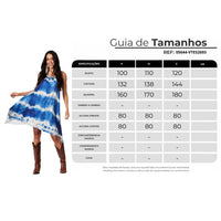 Vestido Curto Nadador Azul Estampado Tie Dye Yacamim E6